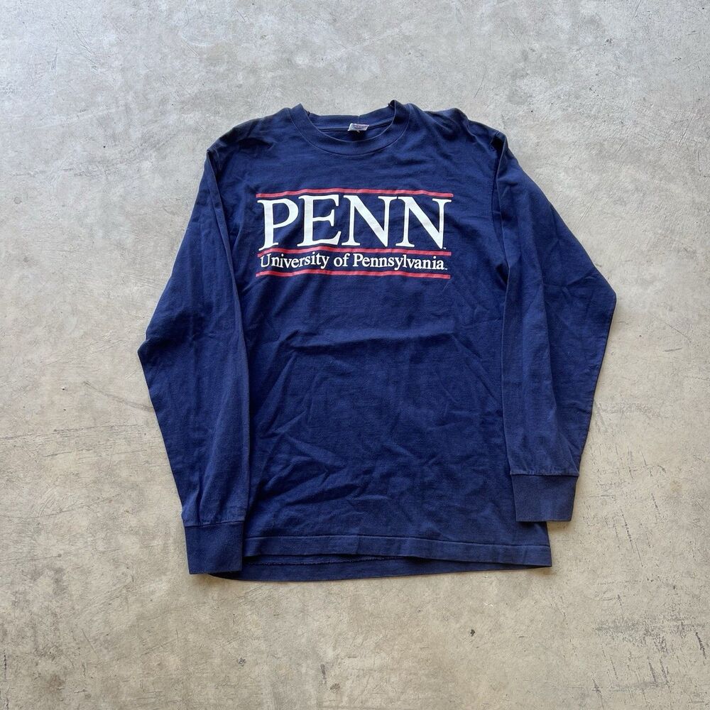 Vintage Penn State 90s Long Sleeve Shirt Men's L Made In USA fruit of the loom